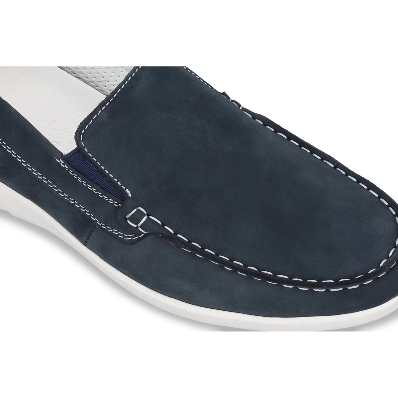 MOCASINES CASUAL HOMBRE CUERO RIVA AZUL CARDINALE - 4