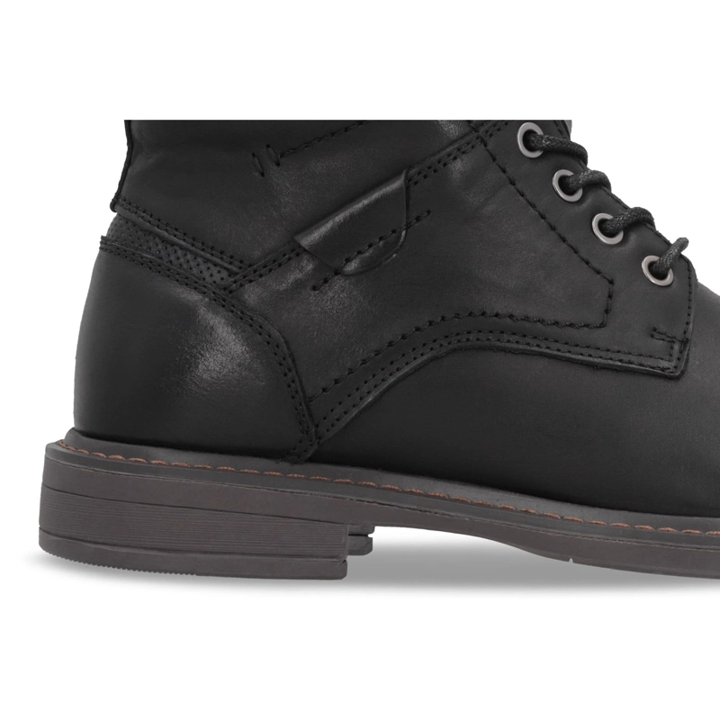 BOTINES HOMBRE CUERO REVARD-6-23 NEGRO ['ECOCUERO'] - 4