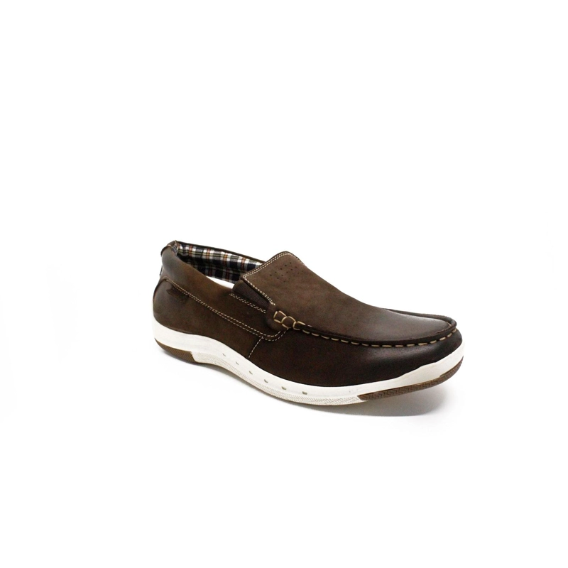 ZAPATOS NAUTICOS SLIP-ON HOMBRE CUERO CAFE OSCURO ARECIBO CARDINALE - 1