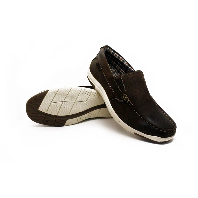 ZAPATOS NAUTICOS SLIP-ON HOMBRE CUERO CAFE OSCURO ARECIBO CARDINALE - 3