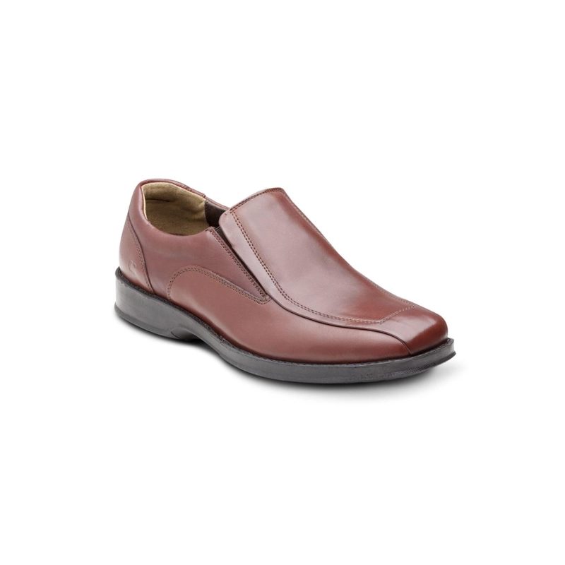 ZAPATOS SLIP-ON HOMBRE CUERO 24 FLEX FINANCIAL-3-81-CAFE2 - 1