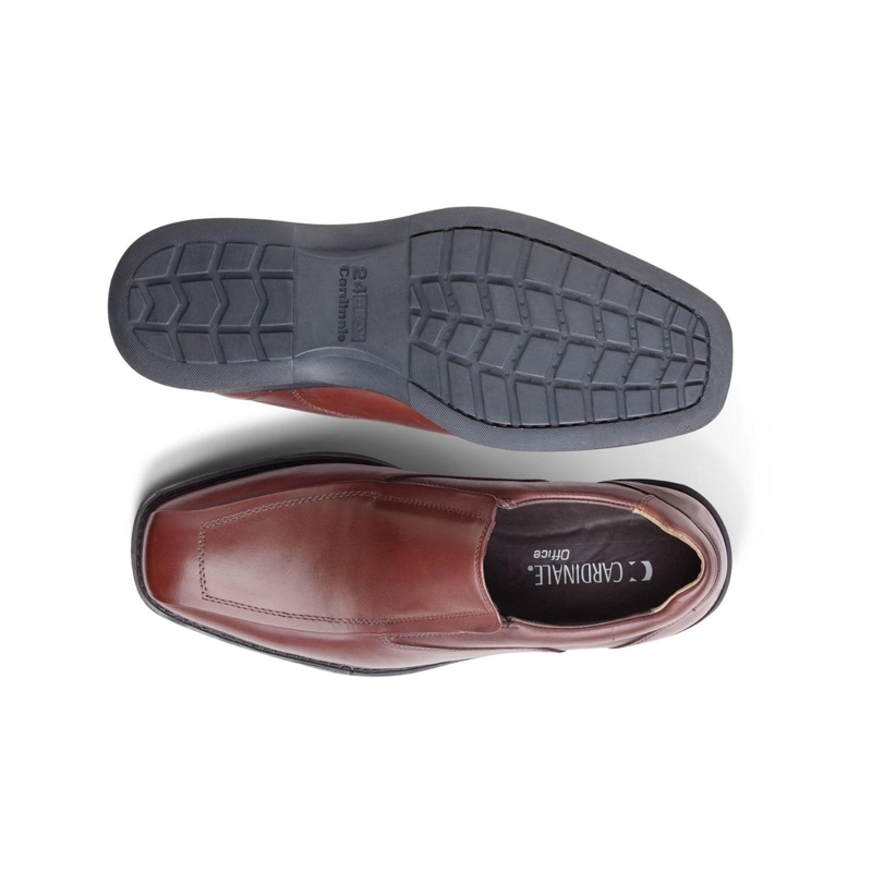ZAPATOS SLIP-ON HOMBRE CUERO 24 FLEX FINANCIAL-3-81-CAFE2 - 3