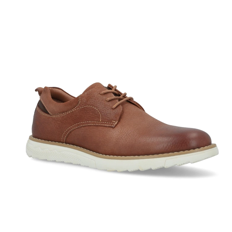 ZAPATOS HOMBRE CUERO FLANDES-0-55 BRANDY - 1