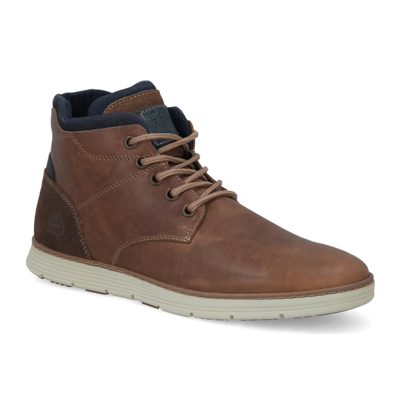 ZAPATILLAS CAÑA ALTA HOMBRE CUERO FINSBURY-6-61 BRANDY BULLBOXER - 1