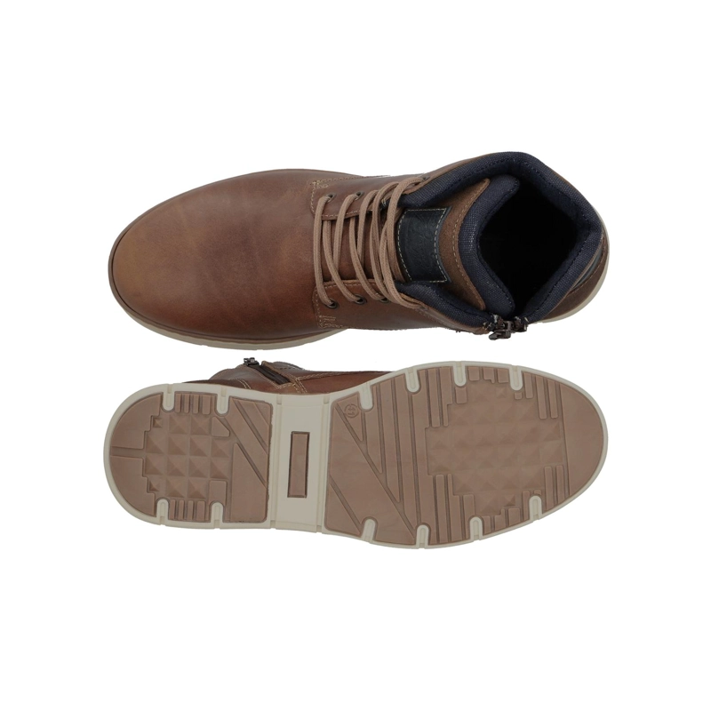 ZAPATILLAS CAÑA ALTA HOMBRE CUERO FINSBURY-6-61 BRANDY BULLBOXER - 3