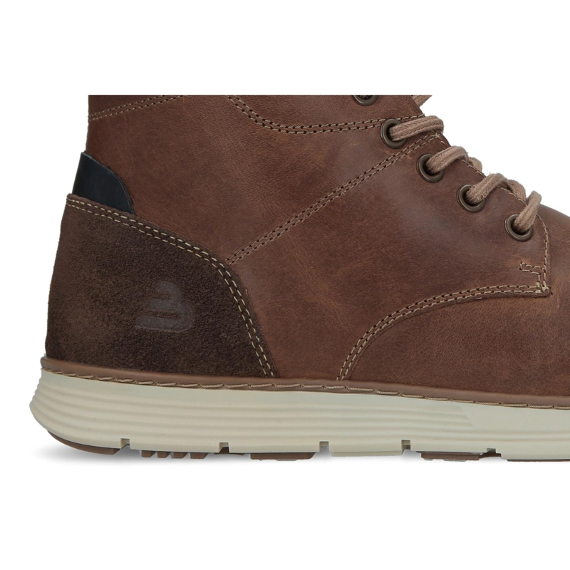 ZAPATILLAS CAÑA ALTA HOMBRE CUERO FINSBURY-6-61 BRANDY BULLBOXER - 4