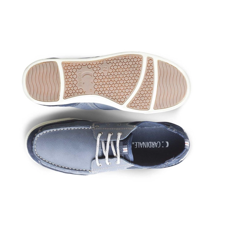 ZAPATOS HOMBRE CUERO MUELLE-0-06-AZUL ['TEXTIL'] - 3