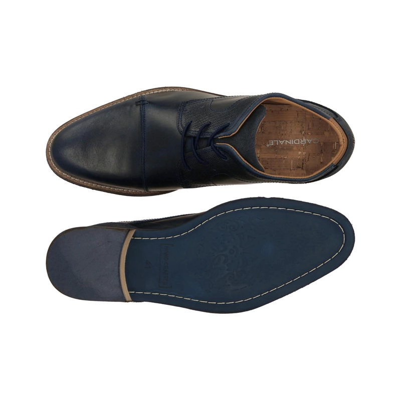 ZAPATOS HOMBRE CUERO MURTEN-0-09 AZUL CARDINALE - 3
