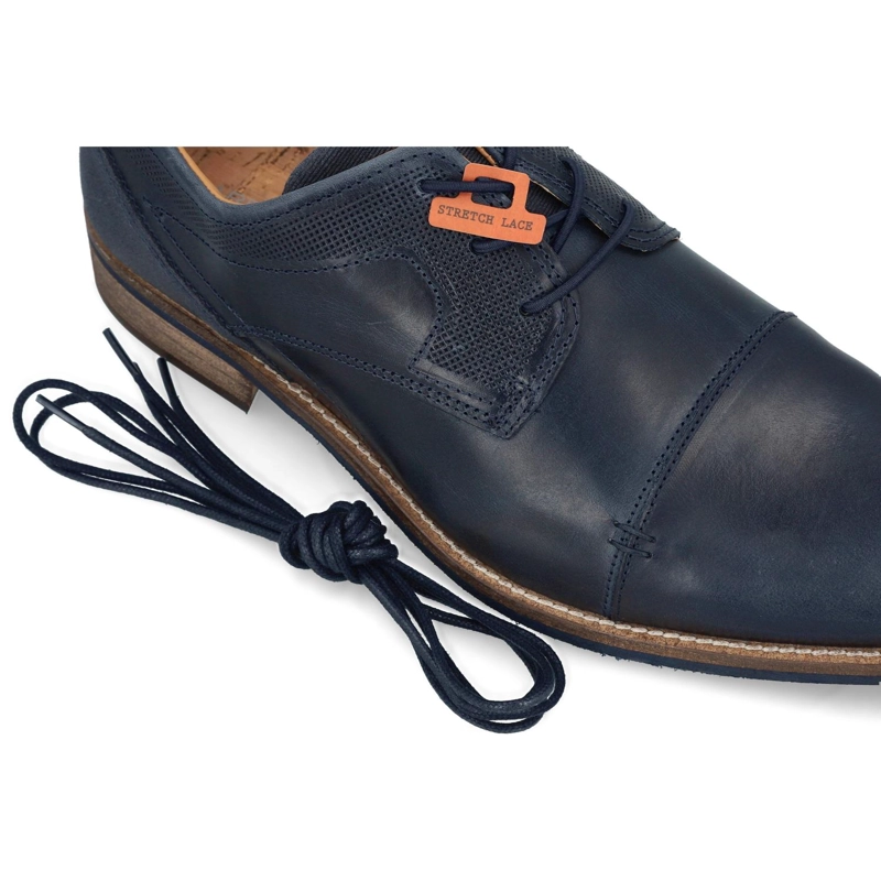 ZAPATOS HOMBRE CUERO MURTEN-0-09 AZUL CARDINALE - 4