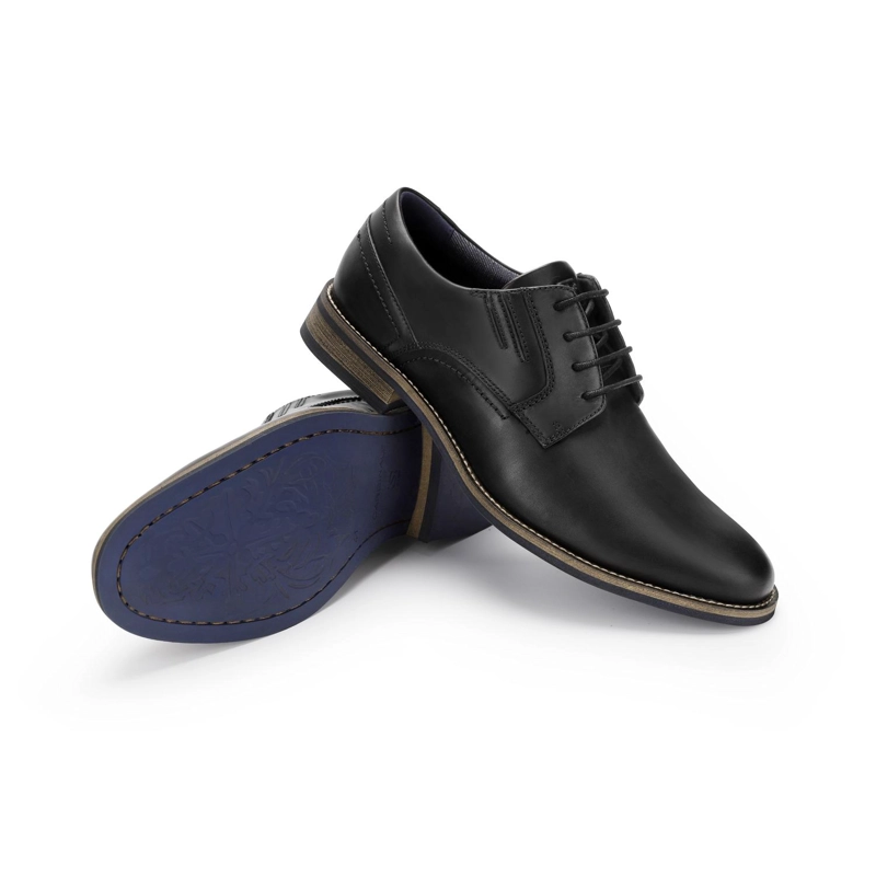 ZAPATOS HOMBRE CUERO DENIZEN-0-05 NEGRO - 6