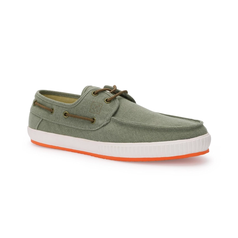 ZAPATOS NAUTICOS HOMBRE TEXTIL VERDE WESTLAND CARDINALE - 1