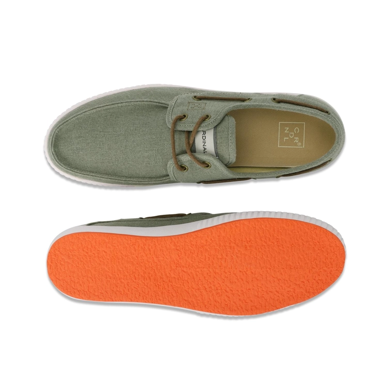 ZAPATOS NAUTICOS HOMBRE TEXTIL VERDE WESTLAND CARDINALE - 3