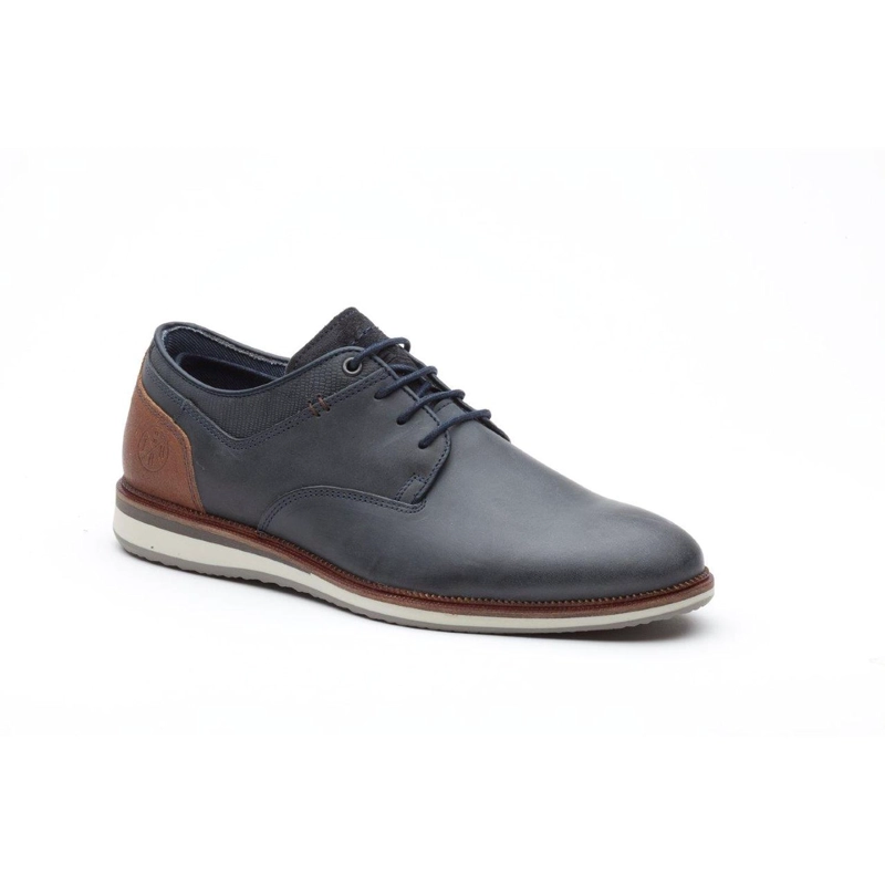 ZAPATOS HOMBRE CUERO MANHATTAN-0-35 AZUL - 1