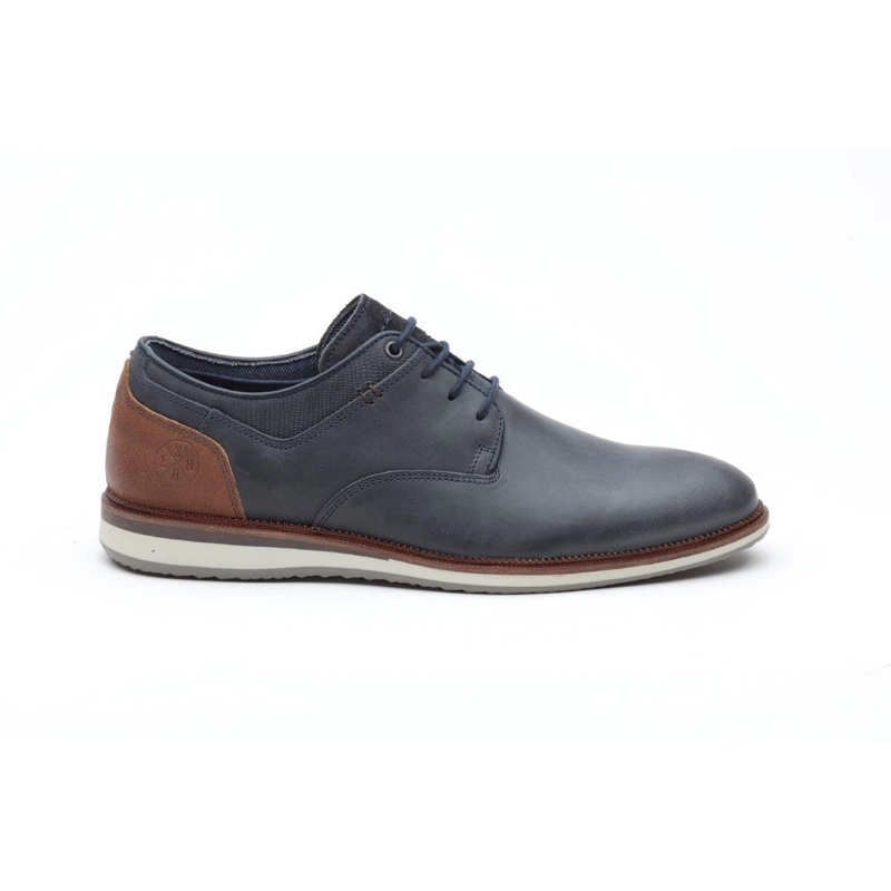 ZAPATOS HOMBRE CUERO MANHATTAN-0-35 AZUL - 3