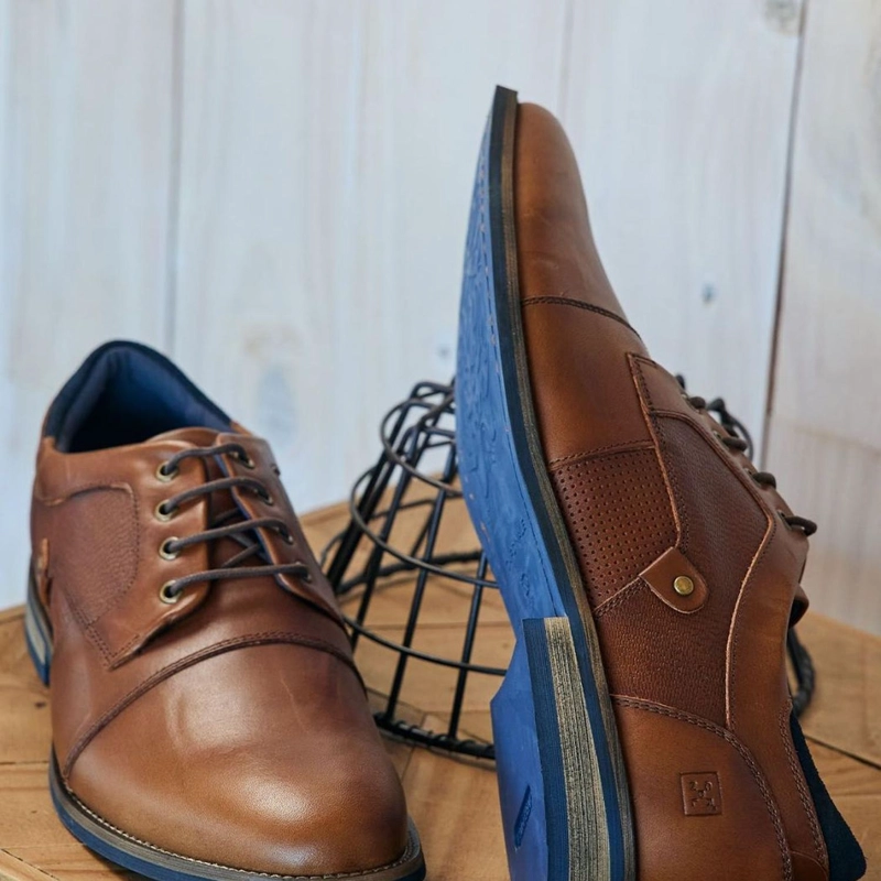 ZAPATOS HOMBRE CUERO DENIZEN-0-01-BRANDY ['TEXTIL'] - 5