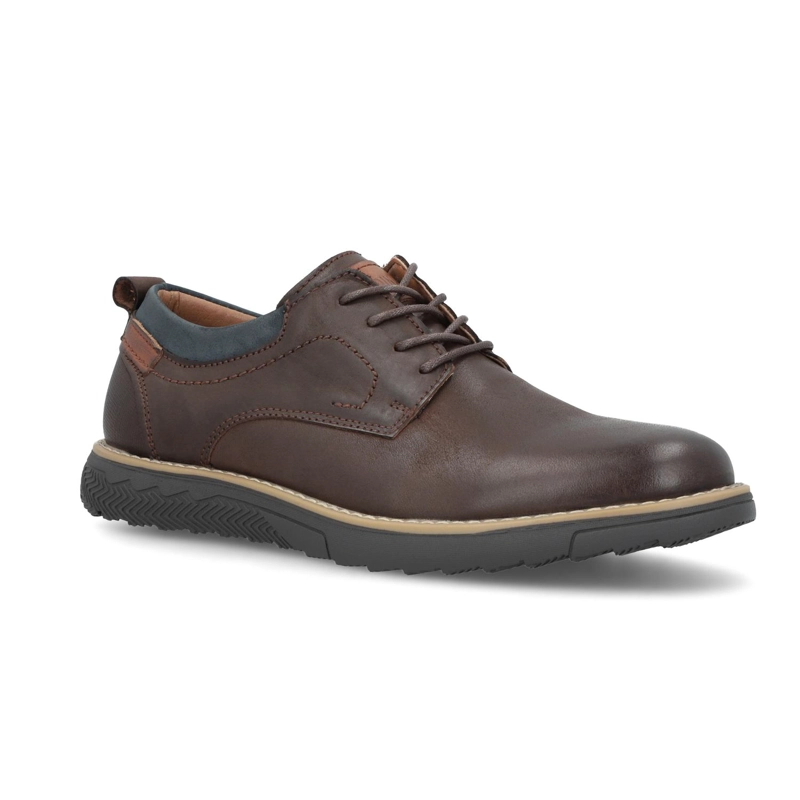 ZAPATOS HOMBRE CUERO FLANDES-0-52 CAFE - 1
