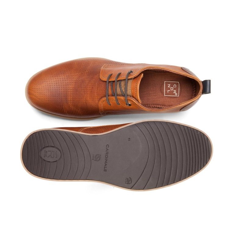 ZAPATOS HOMBRE CUERO DENVER-0-01 BRANDY ['TEXTIL'] - 3