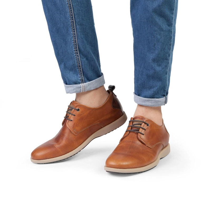 ZAPATOS HOMBRE CUERO DENVER-0-01 BRANDY ['TEXTIL'] - 4