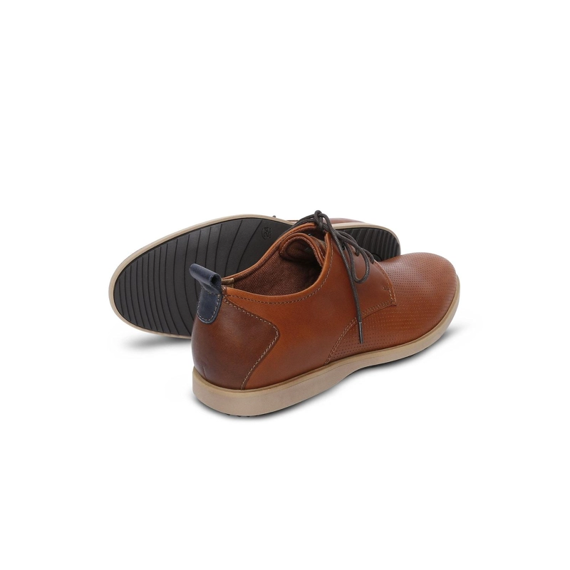 ZAPATOS HOMBRE CUERO DENVER-0-01 BRANDY ['TEXTIL'] - 5
