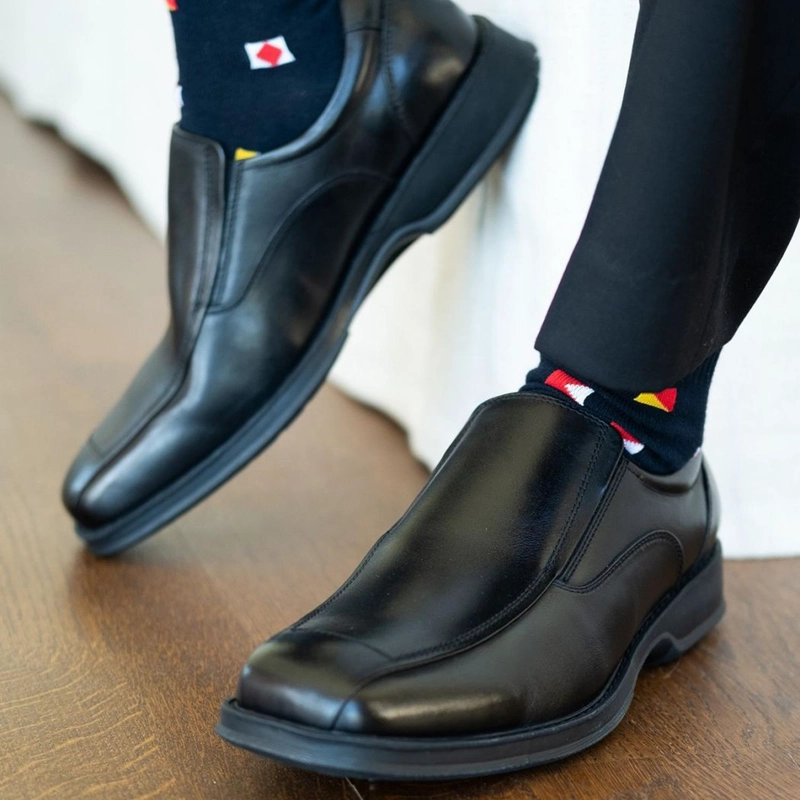 ZAPATOS SLIP-ON HOMBRE CUERO 24 FLEX FINANCIAL-3-81-NEGRO - 5