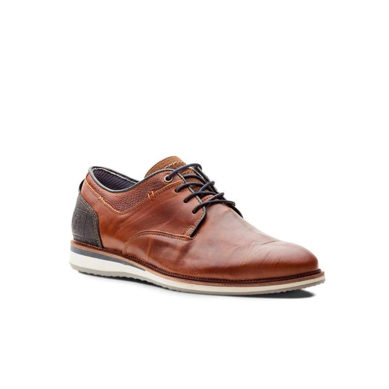 ZAPATOS HOMBRE CUERO MANHATTAN-0-35-BRANDY - 1