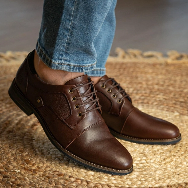 ZAPATOS HOMBRE CUERO DENIZEN-0-01-CAFE1 - 4