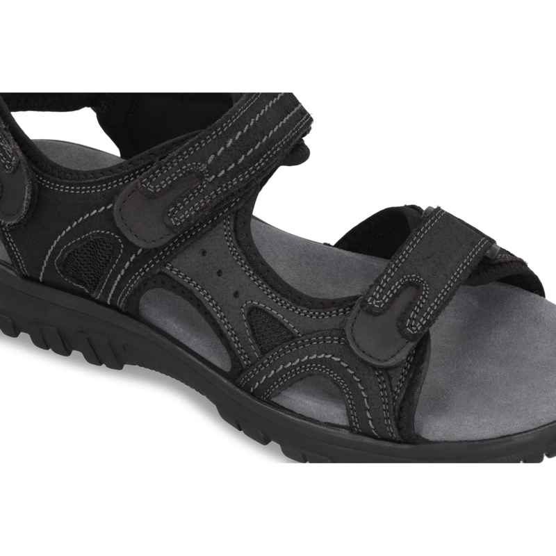 SANDALIAS HOMBRE CUERO TUENT-9-30 NEGRO - 4