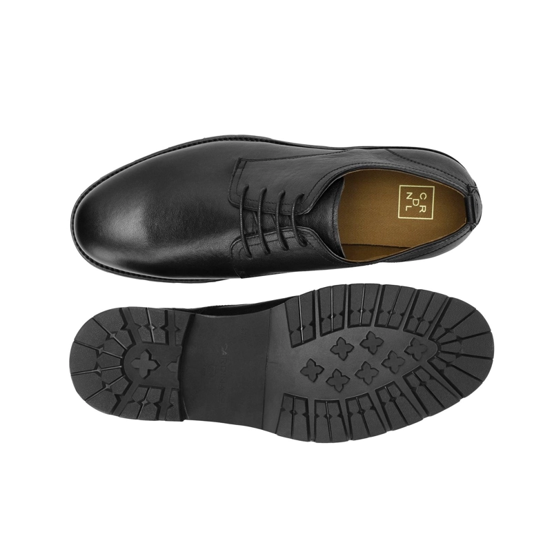 ZAPATOS HOMBRE CUERO HARROW-0-02 NEGRO - 3
