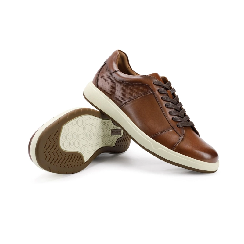 ZAPATILLAS HOMBRE CUERO TERRASSE-0-02 BRANDY ['CUERO Y TEXTIL'] - 6