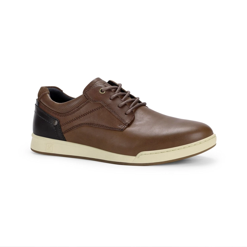 ZAPATOS HOMBRE CUERO CRAM-0-21 CAFE - 1
