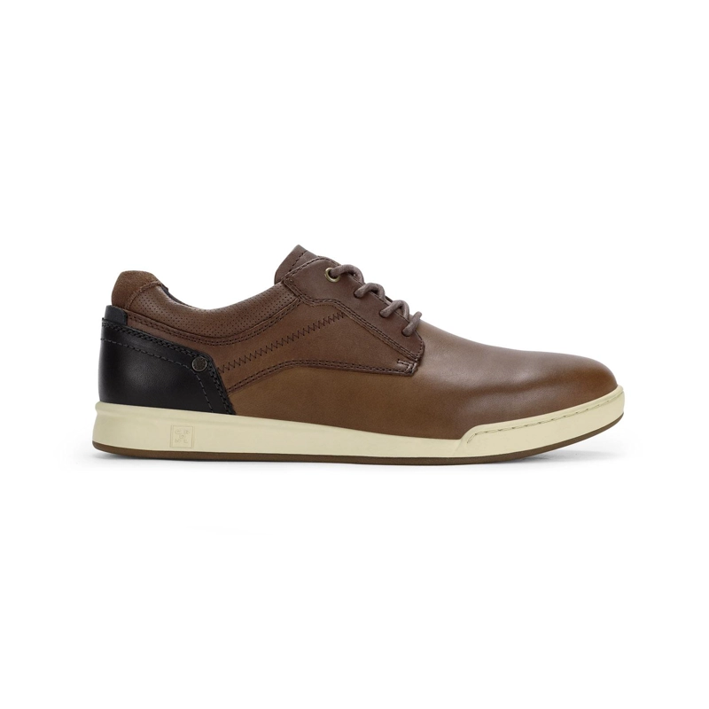 ZAPATOS HOMBRE CUERO CRAM-0-21 CAFE - 2