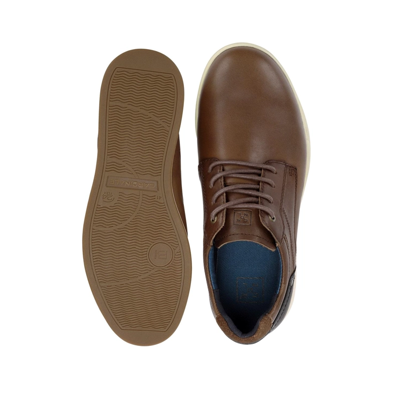 ZAPATOS HOMBRE CUERO CRAM-0-21 CAFE - 3