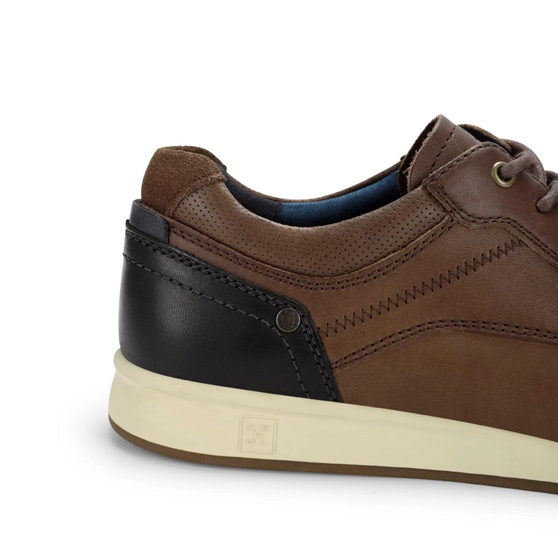 ZAPATOS HOMBRE CUERO CRAM-0-21 CAFE - 5