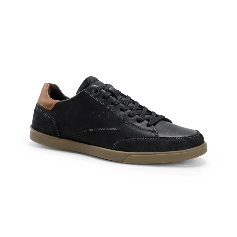 ZAPATILLAS HOMBRE CUERO GROMMET-0-15 NEGRO - 1