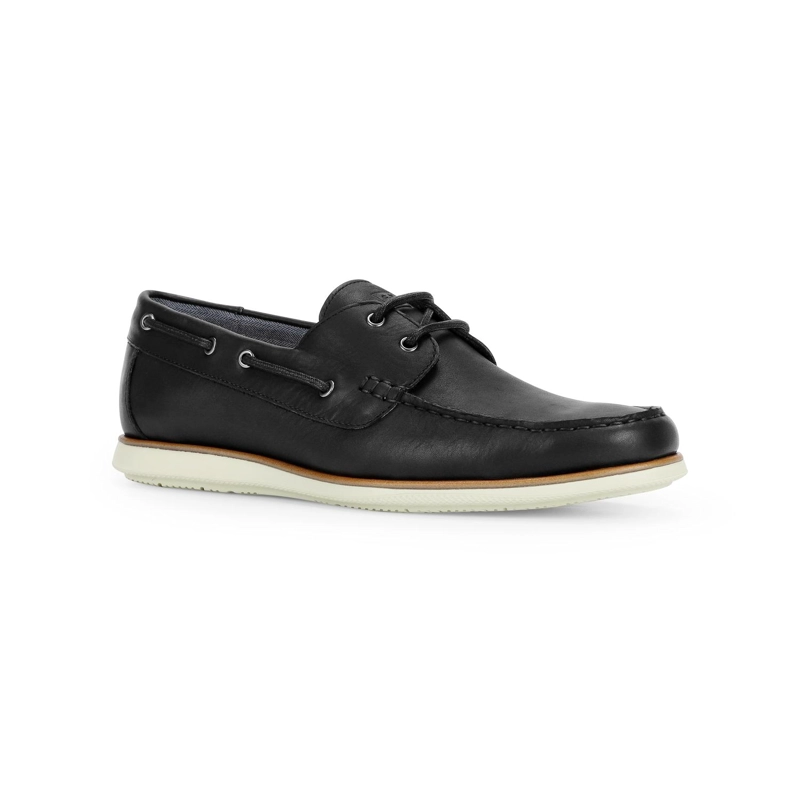 ZAPATOS NAUTICOS HOMBRE X-LIGHT CUERO DOCKWALK-0-01 NEGRO - 1
