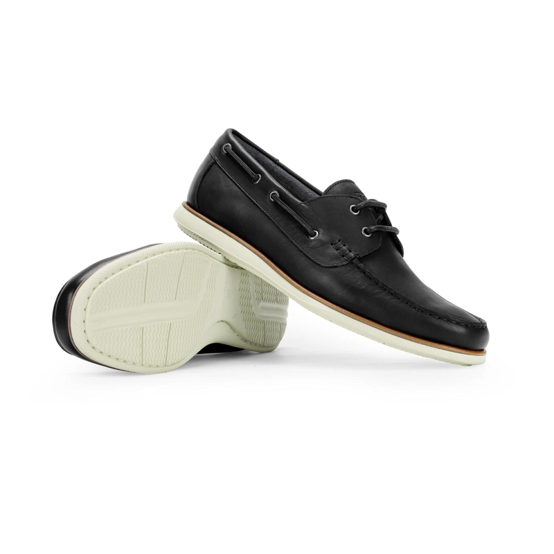 ZAPATOS NAUTICOS HOMBRE X-LIGHT CUERO DOCKWALK-0-01 NEGRO - 6