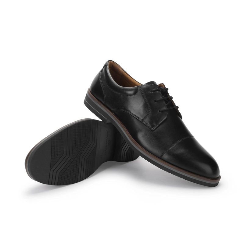 ZAPATOS HOMBRE CUERO BALTIMORE-0-01 NEGRO - 6