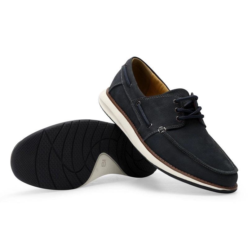 ZAPATOS HOMBRE CUERO RESTON-0-04 AZUL - 7