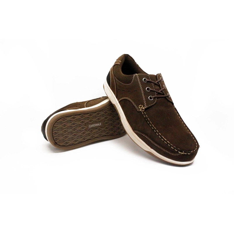 ZAPATOS NAUTICOS HOMBRE CUERO CAFE CARDINALE - 4