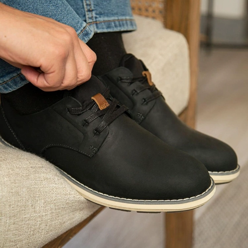 ZAPATOS HOMBRE CUERO DOZZA-0-08-NEGRO CARDINALE - 5