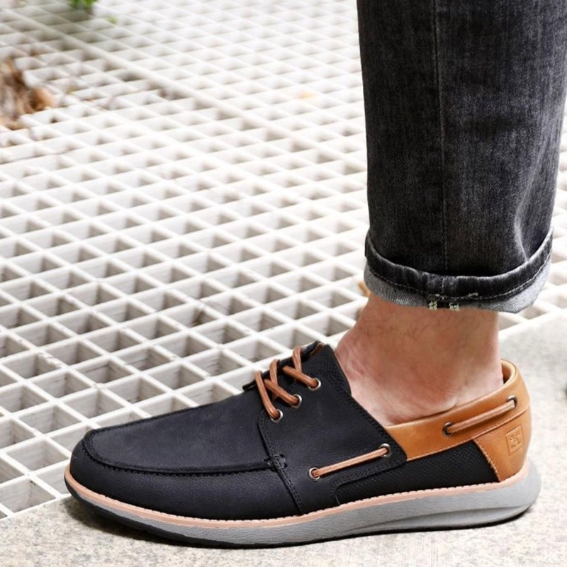 ZAPATOS HOMBRE CUERO RESTON-0-04 NEGRO - 4