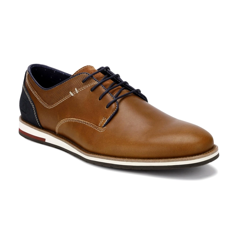 ZAPATOS HOMBRE CUERO SHELFORD-0-04 BRANDY - 1
