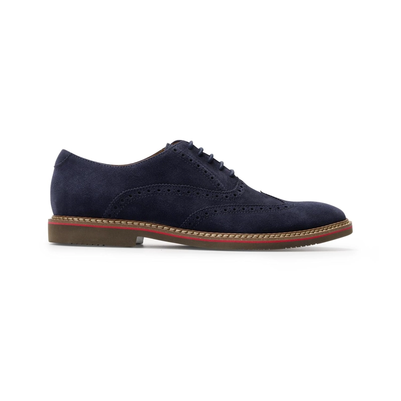 ZAPATOS HOMBRE OXFORD CUERO BRUSSELS-0-01 AZUL ['TEXTIL'] - 2