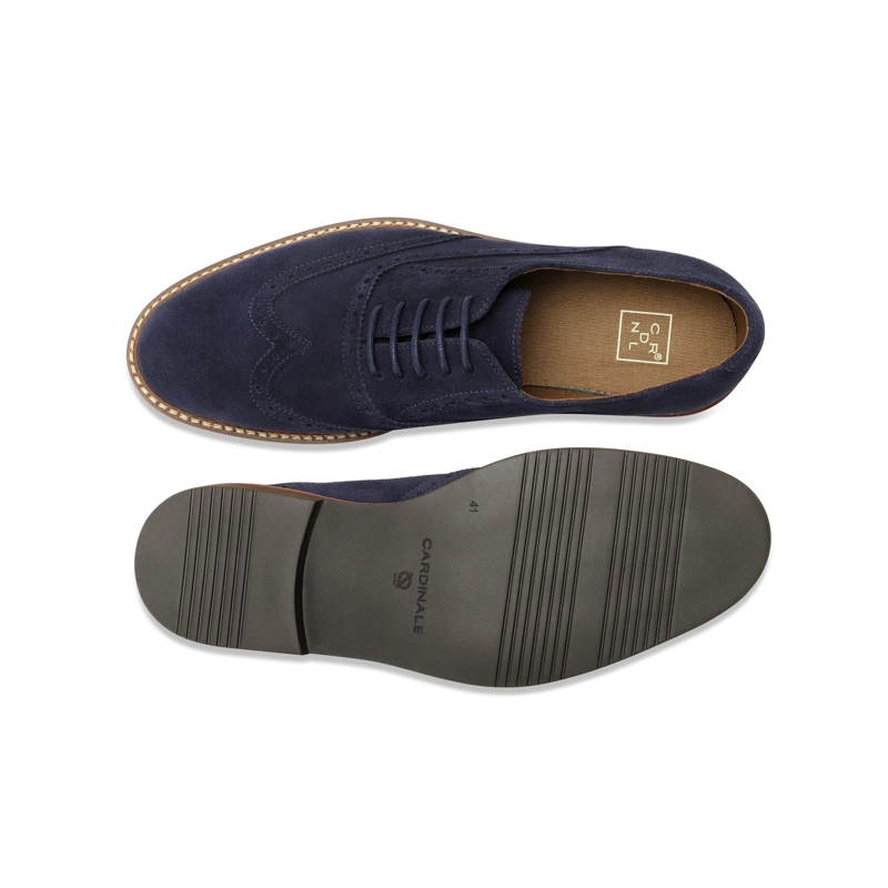ZAPATOS HOMBRE OXFORD CUERO BRUSSELS-0-01 AZUL ['TEXTIL'] - 3