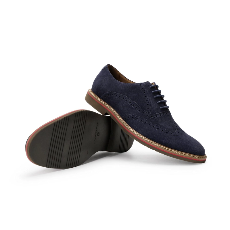ZAPATOS HOMBRE OXFORD CUERO BRUSSELS-0-01 AZUL ['TEXTIL'] - 6