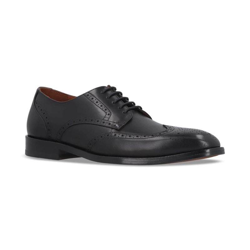 ZAPATOS FORMAL HOMBRE SUELA CUERO DOMMER-0-06 NEGRO - 1