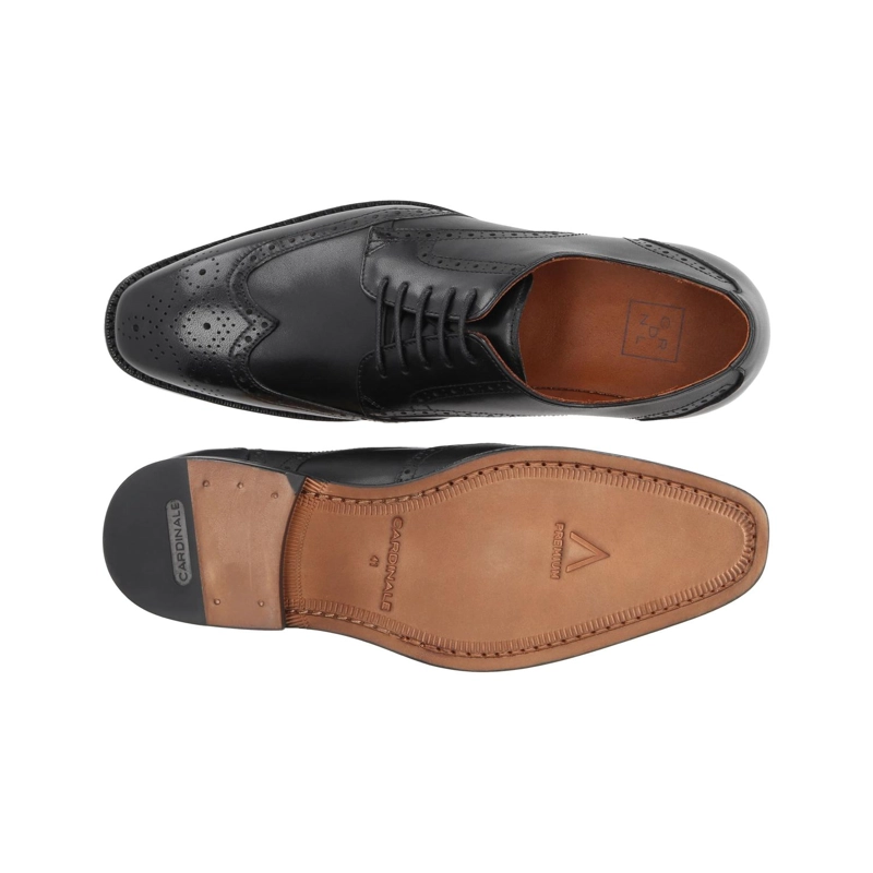 ZAPATOS FORMAL HOMBRE SUELA CUERO DOMMER-0-06 NEGRO - 3