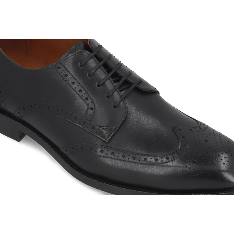 ZAPATOS FORMAL HOMBRE SUELA CUERO DOMMER-0-06 NEGRO - 4