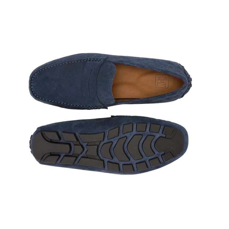 MOCASINES DRIVER HOMBRE CUERO SAND-4-02 AZUL - 3