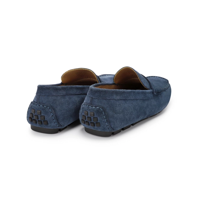 MOCASINES DRIVER HOMBRE CUERO SAND-4-02 AZUL - 4